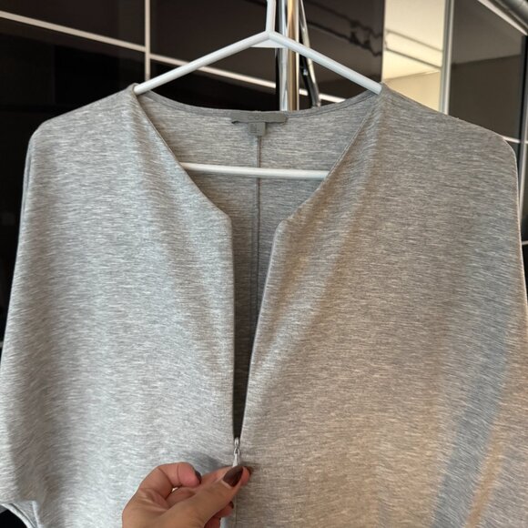 COS Light Grey Zip Front Marle Jersey Dress - Picture 7 of 9